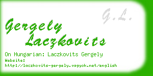 gergely laczkovits business card